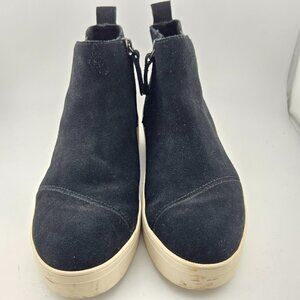 TOMS Jamie Wedge Sneakers | Suede | Women’s Size 5 | Black